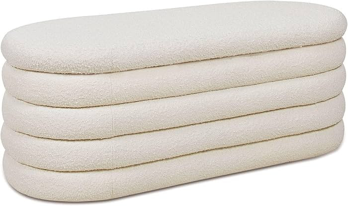 Jennifer Taylor Home Fuji 49" Modern Scandinavian Bedroom Entryway Upholstered Boucle Large Stora... | Amazon (US)