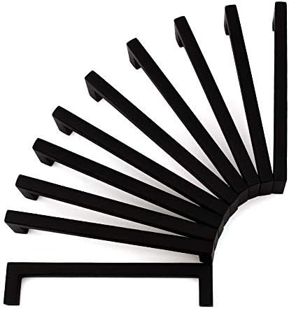 Koofizo Solid Square Bar Cabinet Handle - Black Furniture Pull, 5 Inch/128mm Screwhole Distance, ... | Amazon (US)