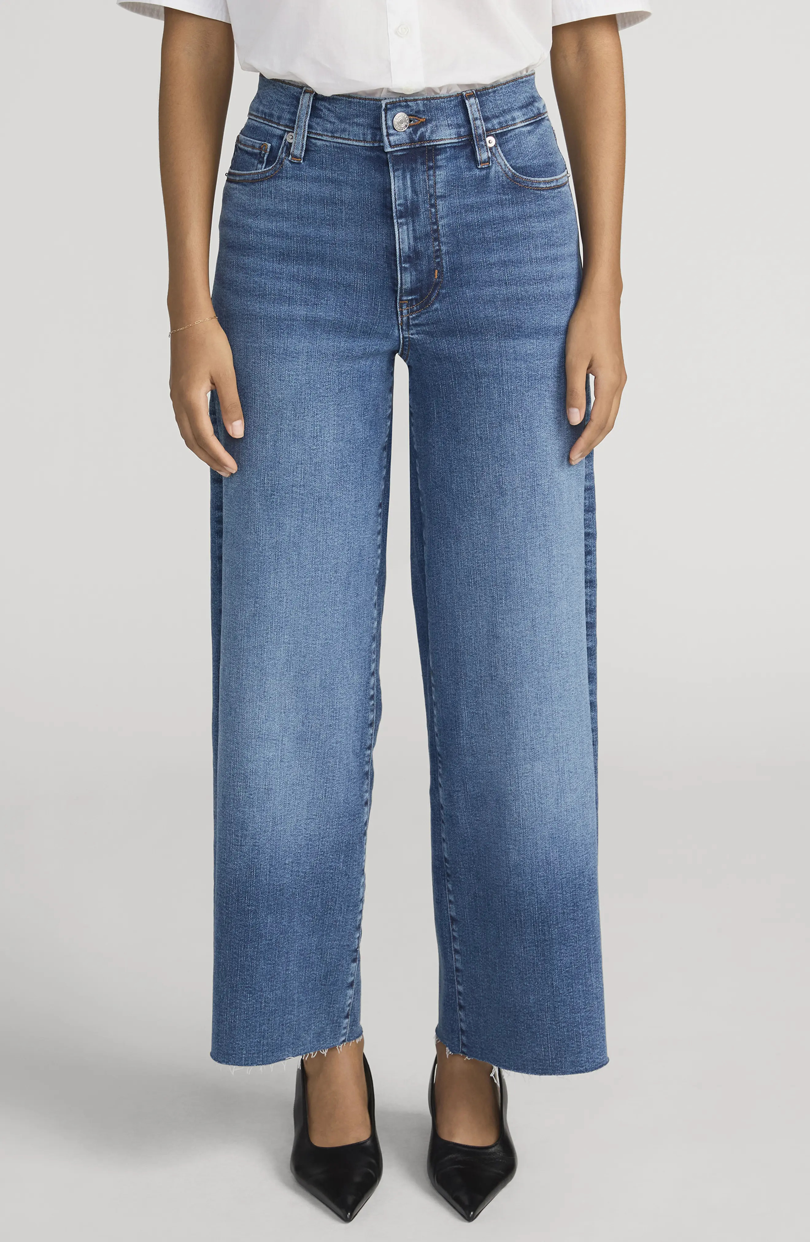 Le Pixie Slim Palazzo Raw Hem Wide Leg Jeans (Women) | Nordstrom | Nordstrom