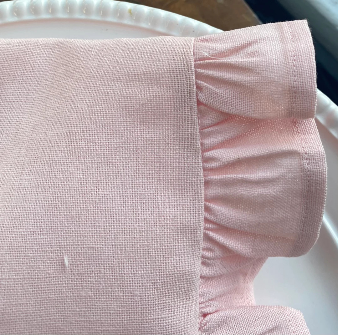 Farmhouse Napkins | Ruffled Napkins | Country Napkins | Linen Blend Napkins | Wedding Napkins | S... | Etsy (US)