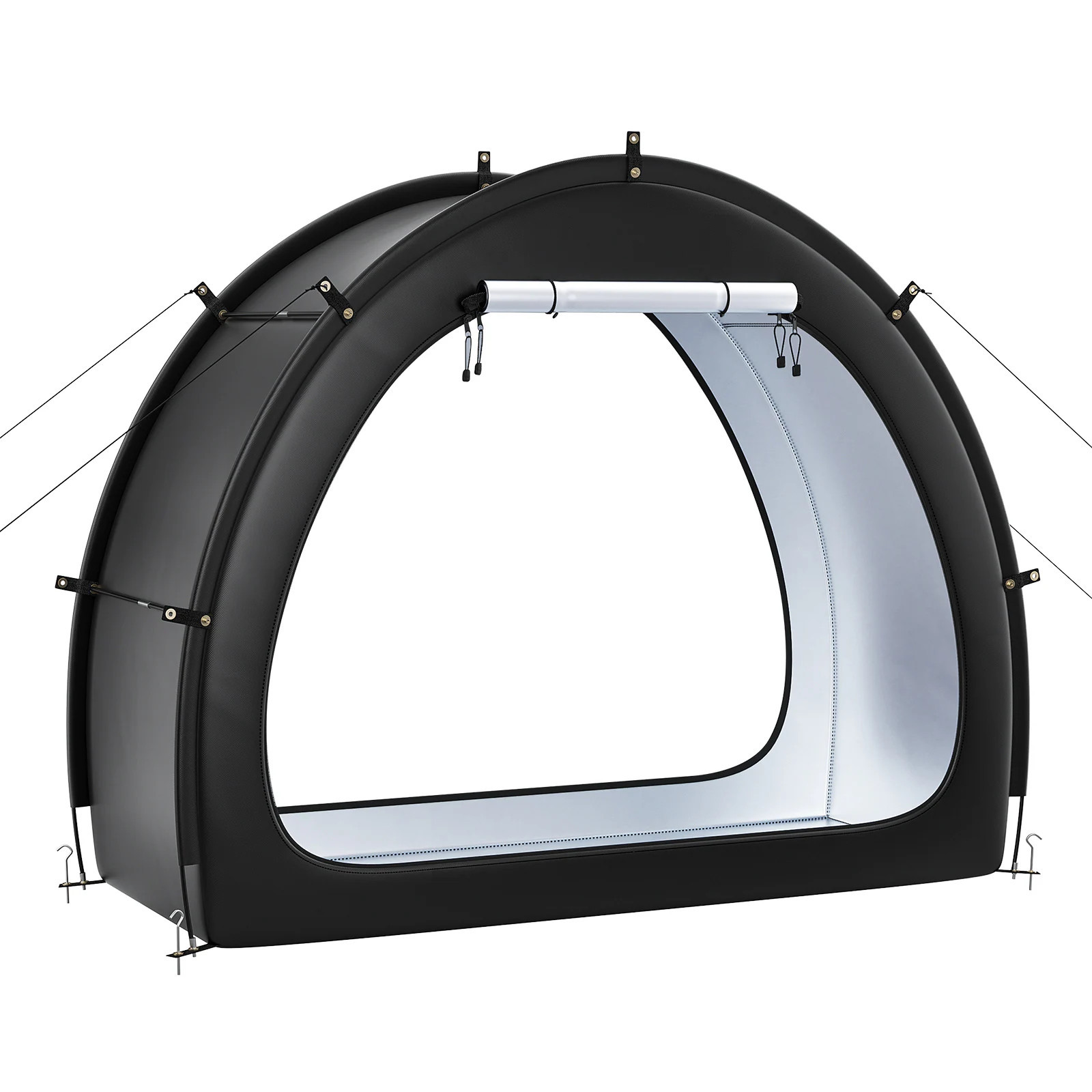 VEVOR Bike Storage Tent 1 to 2 Bikes Outdoor Spacious Bike Storage Tent with Ventilated Window Waterproof Fan-Shaped Bike Tent with High Strength | Lowe's