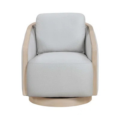 Accent Chair Modern Living Room Furniture, 1Pc Swivel Lounge Chair Luxury Comfort Wood Trim Arm | Wayfair North America