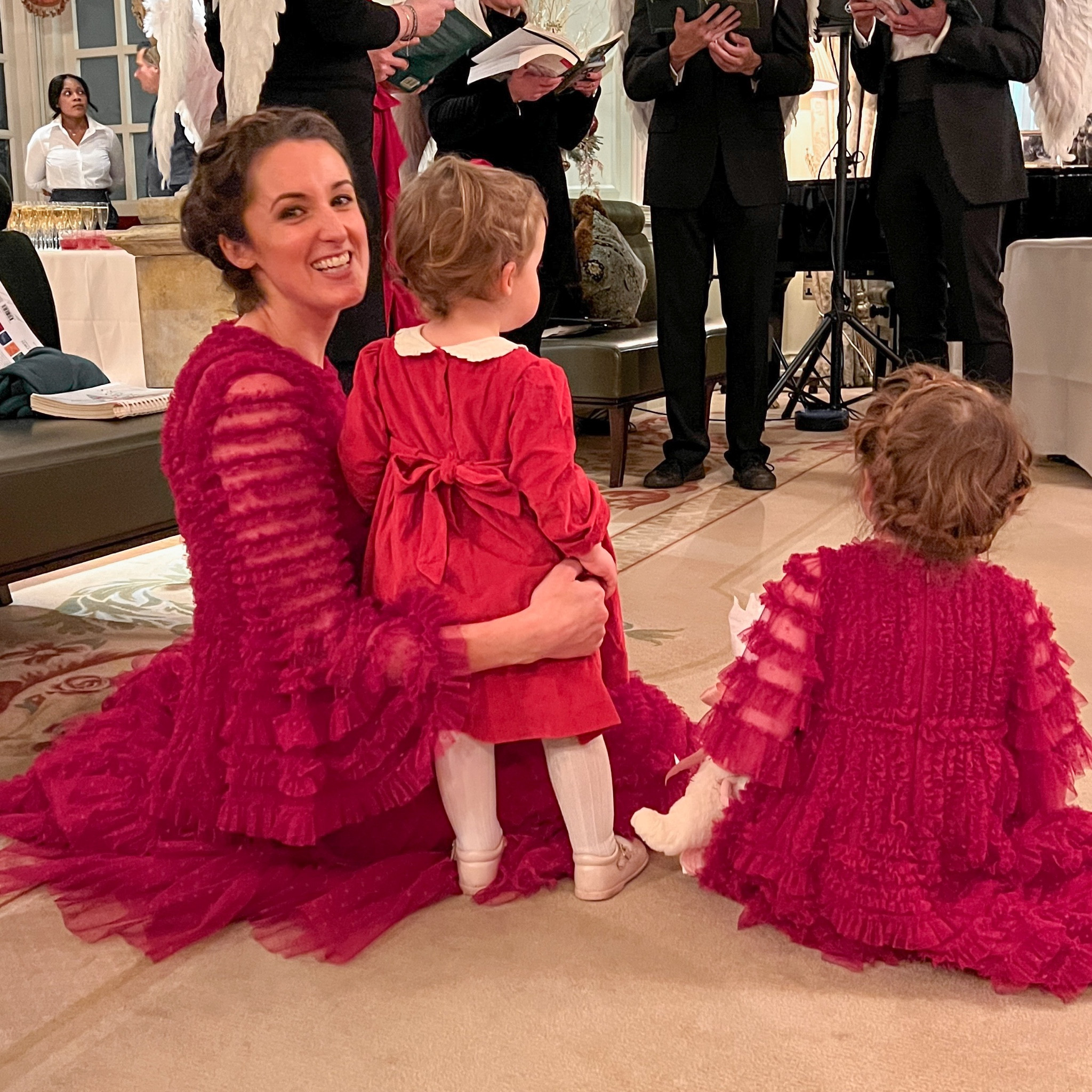 Festive dresses with my daughters ❤️ red tulle and a red smock dress embroidered with snow men ❤️

#LTKHoliday #LTKeurope #LTKkids