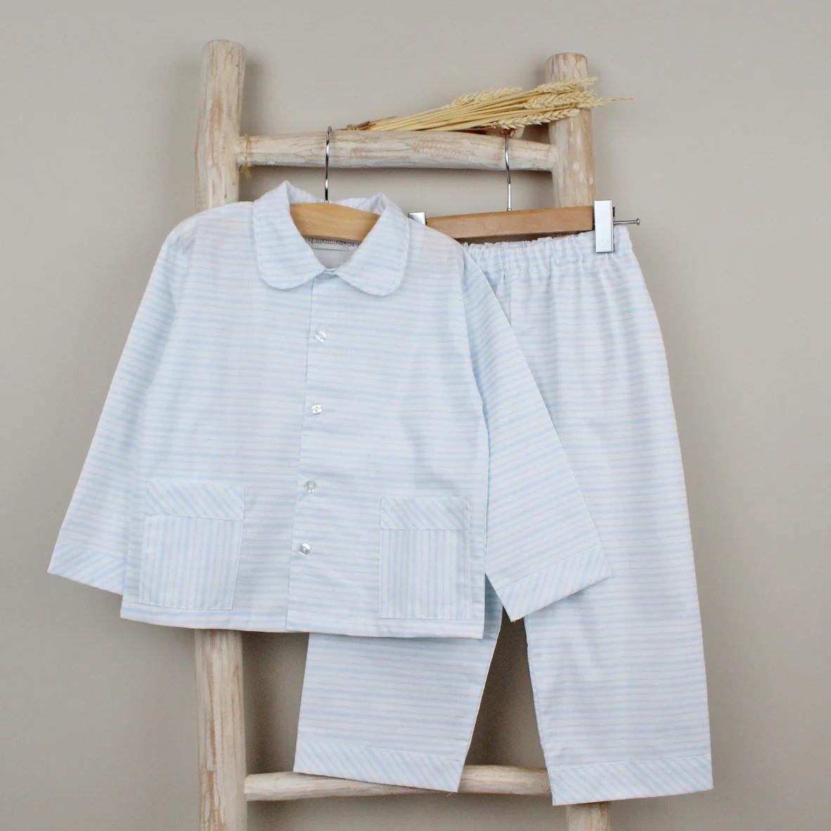 Pukatuka Boys Blue Stripe Pajamas | Dear James