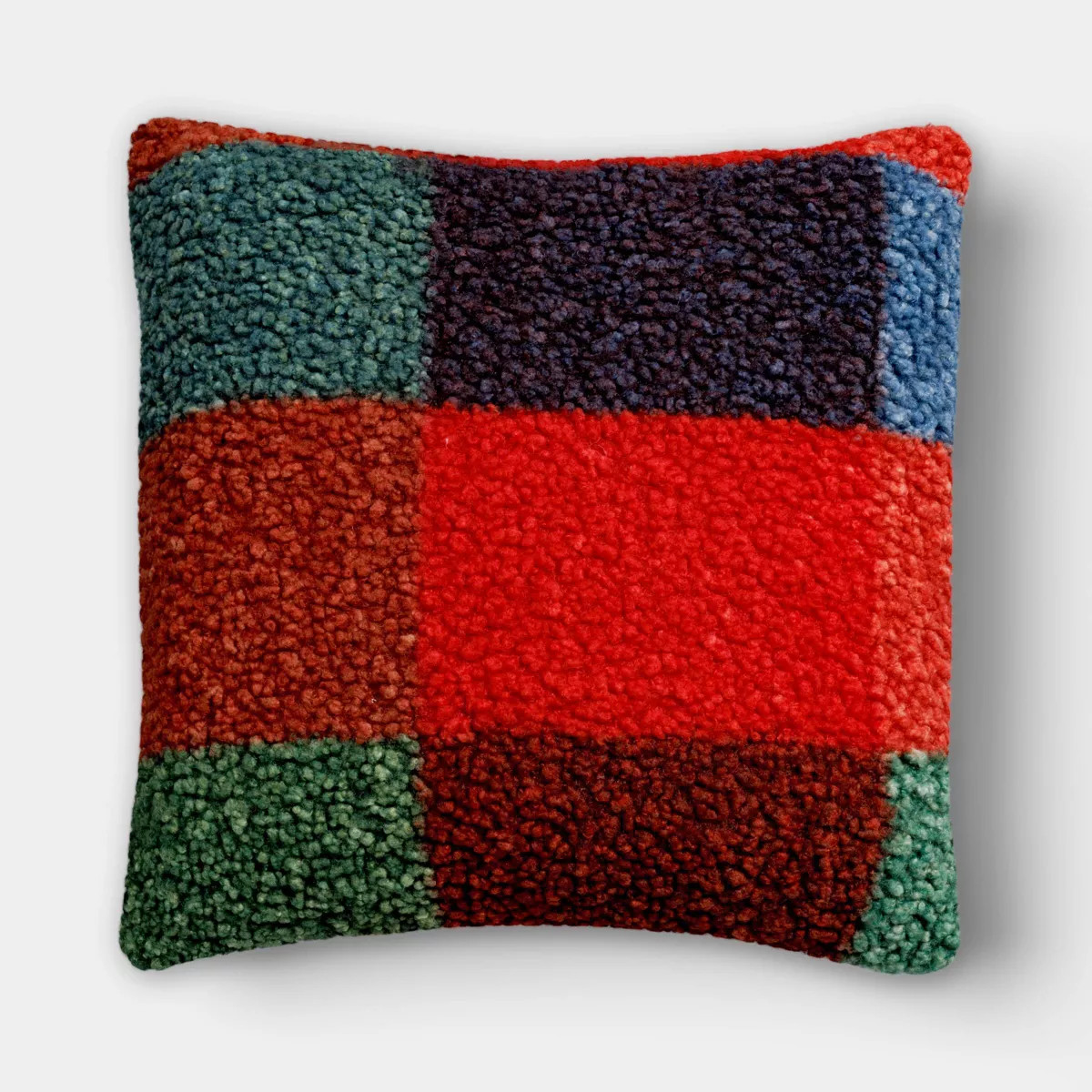 Square Chalet Plaid Printed Boucle Throw Pillow - Room Essentials™ | Target