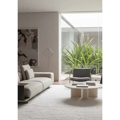Deva Rectangle Area Rug in Off White | Wayfair North America