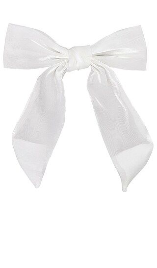 Amelie Bow Hair Clip in White | Revolve Clothing (Global)