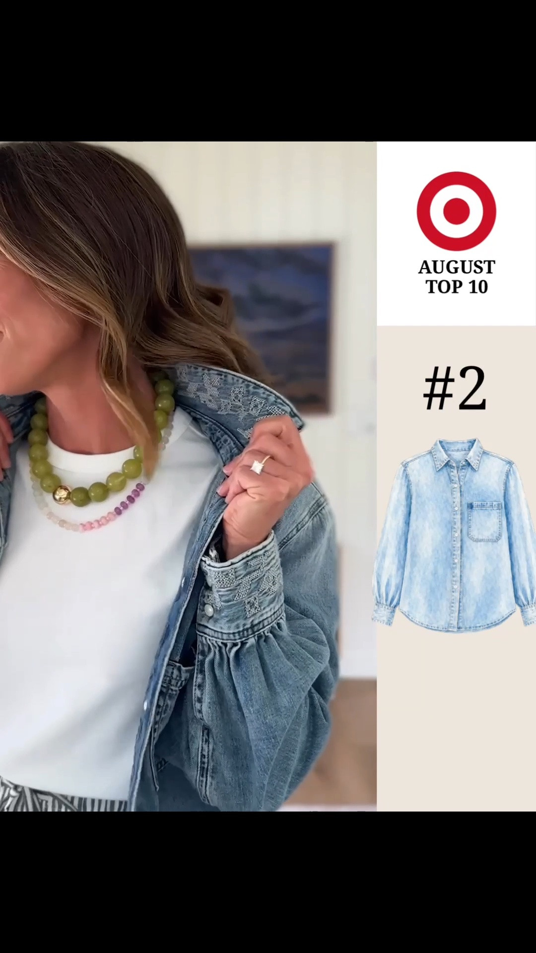 Denim top: small (I sized up one)
Tee: Xs 
Shorts: part of a set from Amazon - size small

#LTKgrwm #LTKootd #LTKOver40
