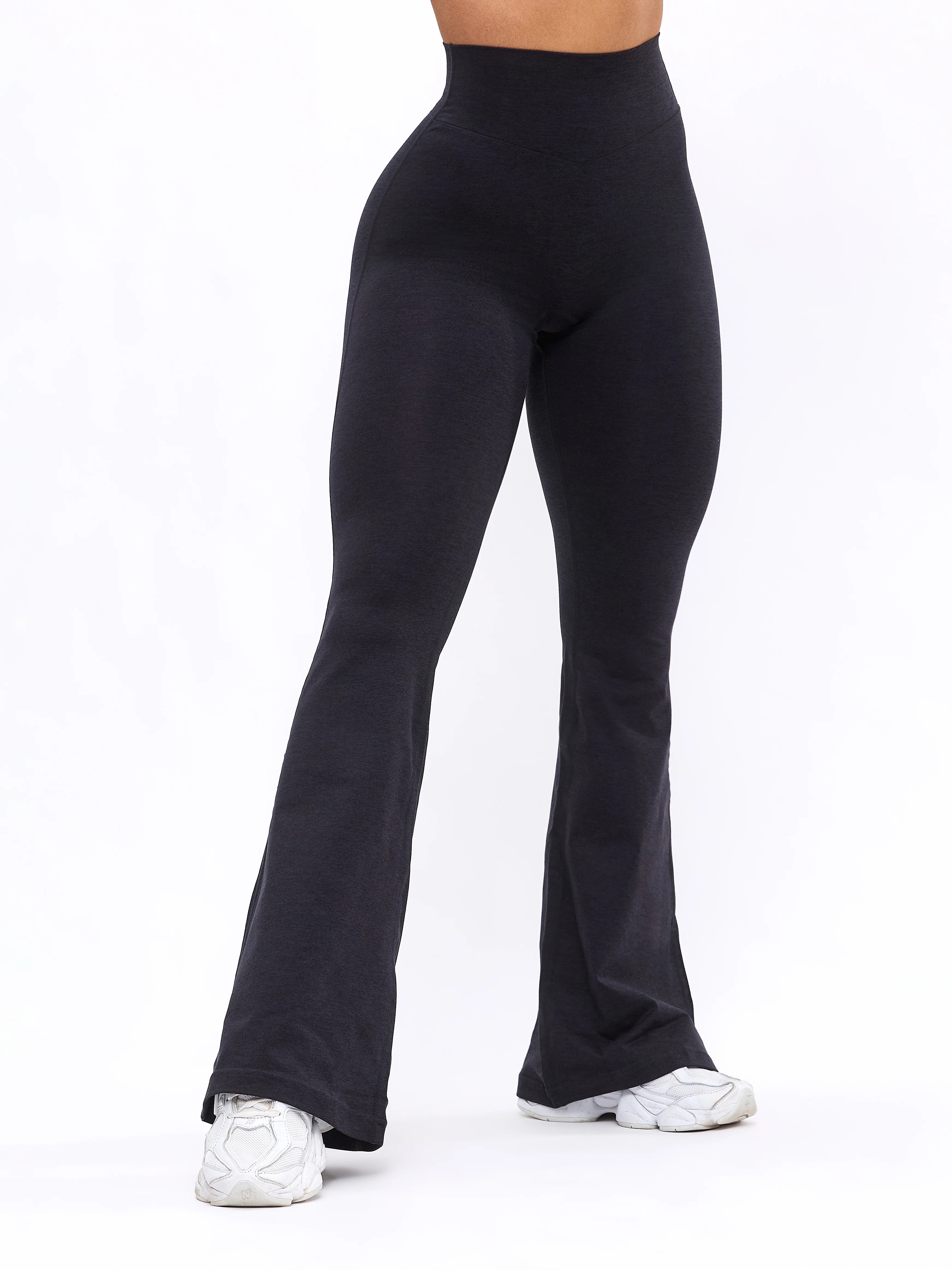 Dream Heather Flare Legging - Onyx Black Heather XXS / Tall | Buffbunny