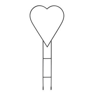 Achla Designs 64 in. Tall Black Powder Coat Heart Garden Trellis TSW-12KD - The Home Depot | The Home Depot