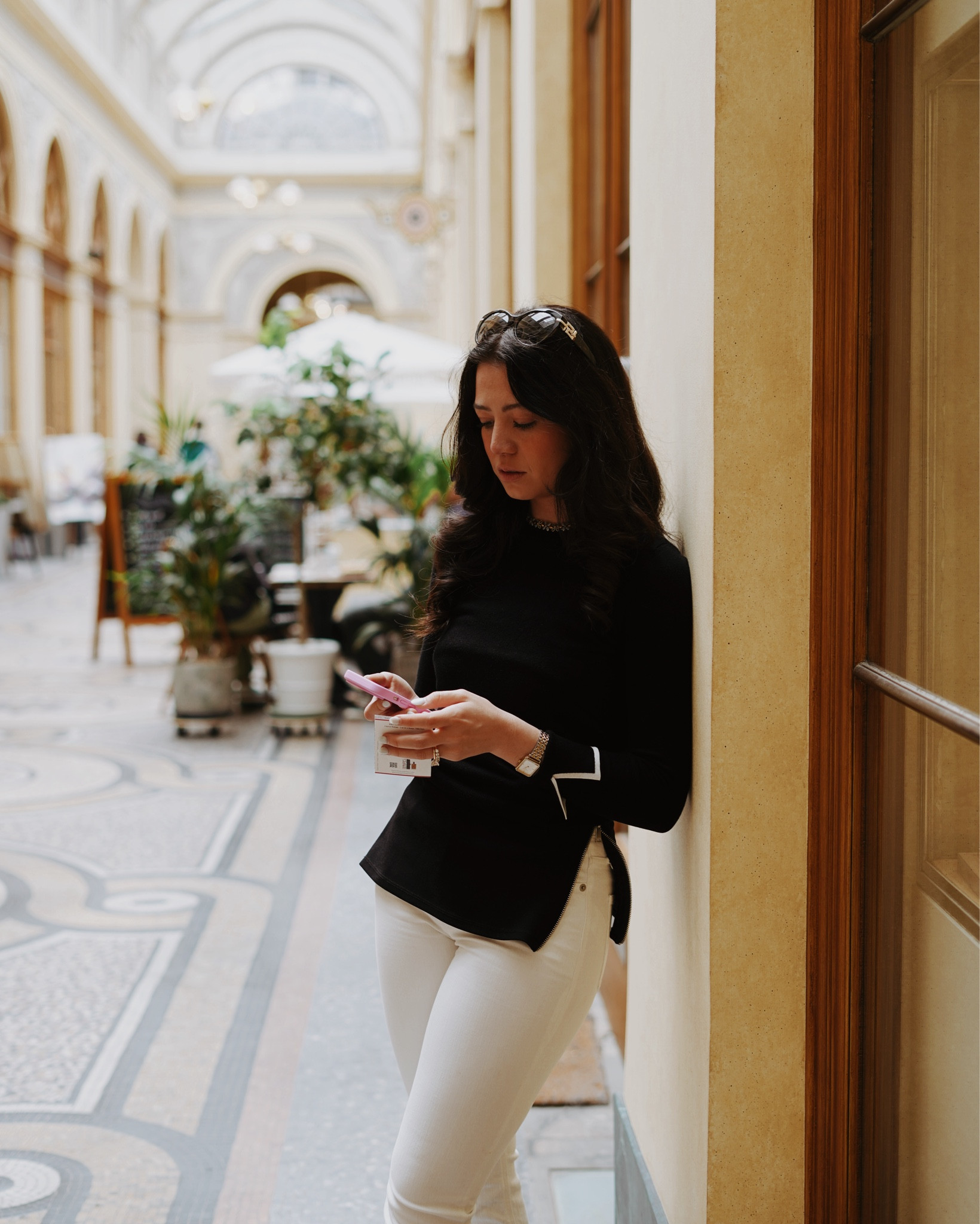Europe outfit; casual street style 
#whitepants #black #france #london

#LTKWorkwear #LTKStyleTip #LTKTravel