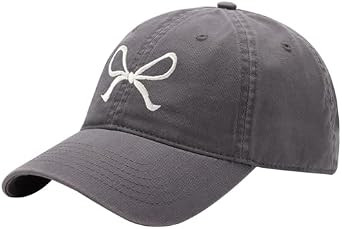 Unisex Bow Embroidery Baseball Cap Adjustable Outdoor Mom Sun Hat | Amazon (US)
