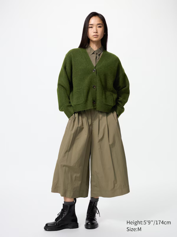 Cardigan court en maille soufflée Yarn™ | Uniqlo FR