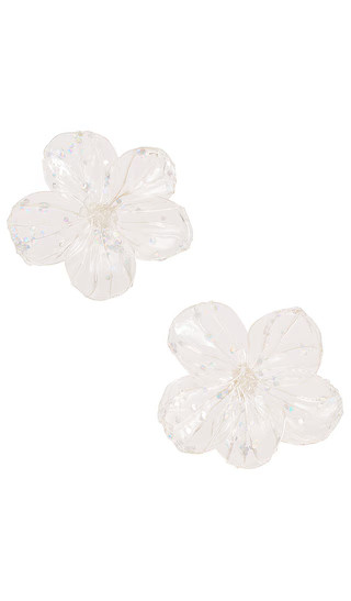 Resin Flower Earrings in Clear | Revolve Clothing (Global)