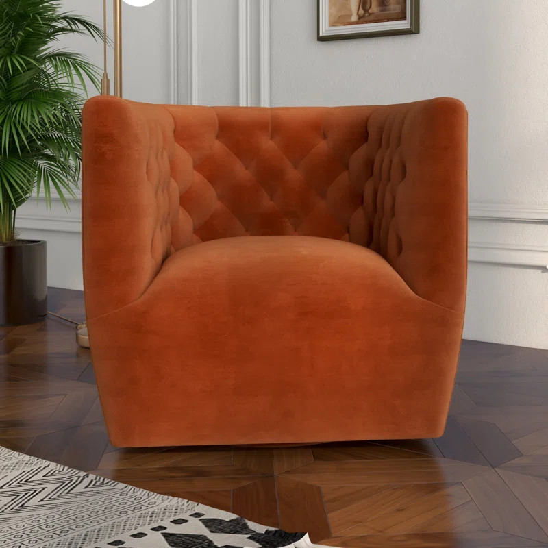Brandon Contemporary Modern Swivel Living Room Accent Chair | Wayfair North America