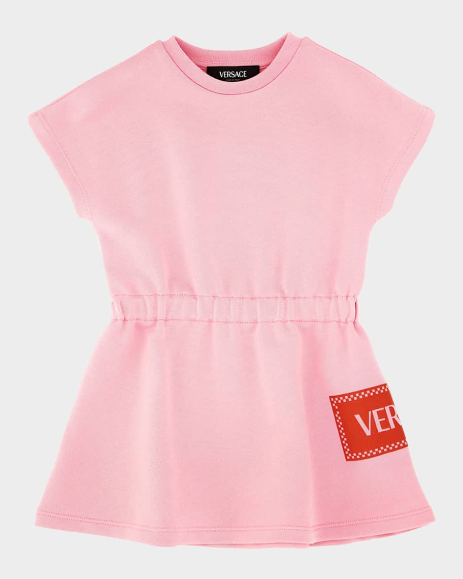 Versace Girl's Fleece Dress W/ Vintage Logo-Print, Size 12M-5 | Neiman Marcus