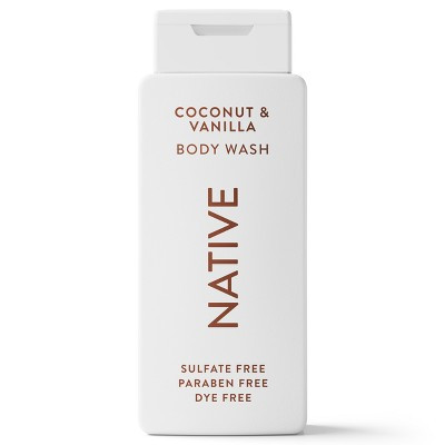Native Sulfate Free Body Wash - Coconut & Vanilla - 18 fl oz: Whole Body Cleansing, Liquid, Normal Skin, Squeeze Bottle | Target