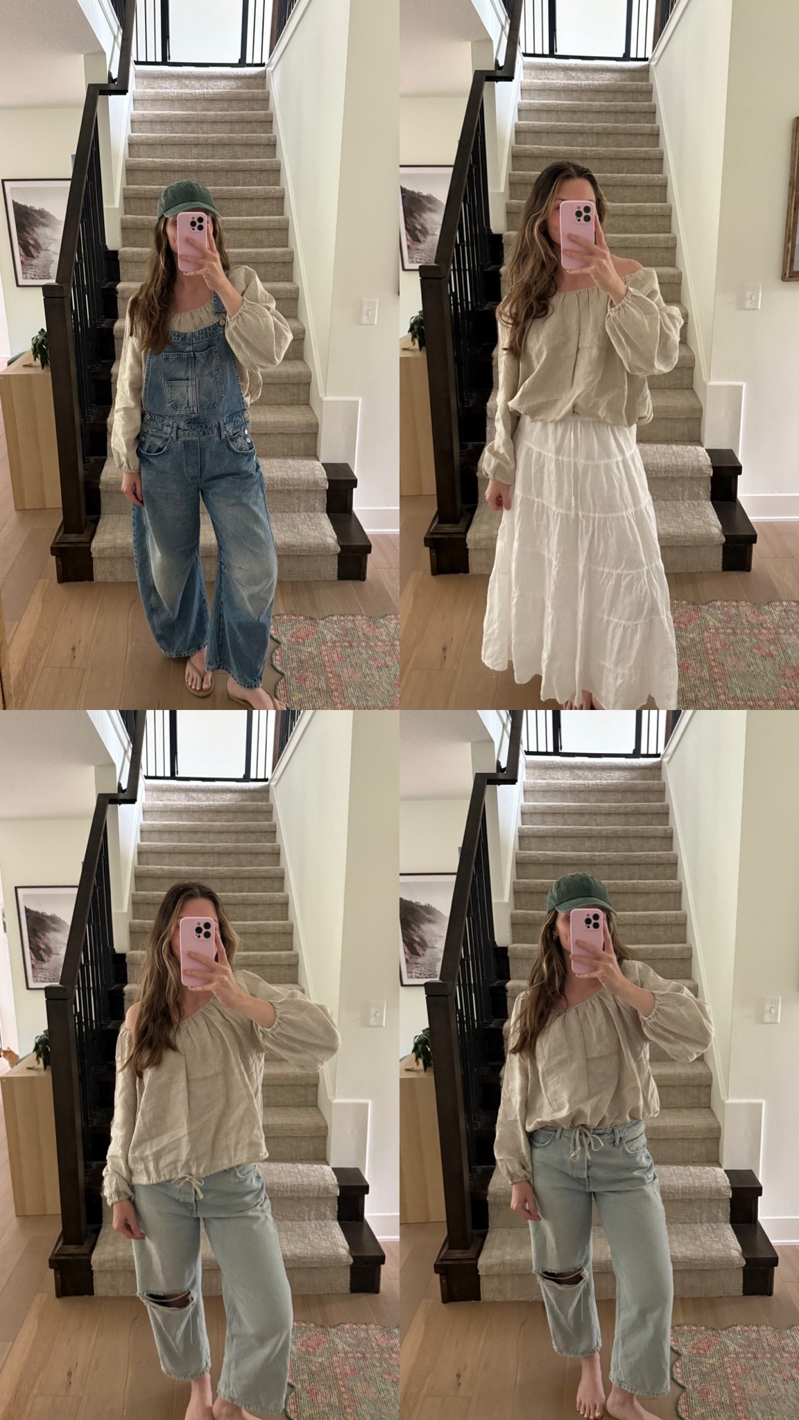 a few different ways to wear this linen top! Love the cinching option at the bottom and versatile neckline! wearing a small 

Spring outfits, summer outfits

#LTKootd