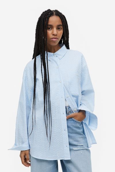 Oversized Seersucker Shirt | H&M (US + CA)