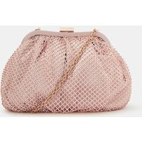 ACCESSORIZE Diamante Chain Strap Clutch Bag Light Pink | Marks & Spencer (UK)