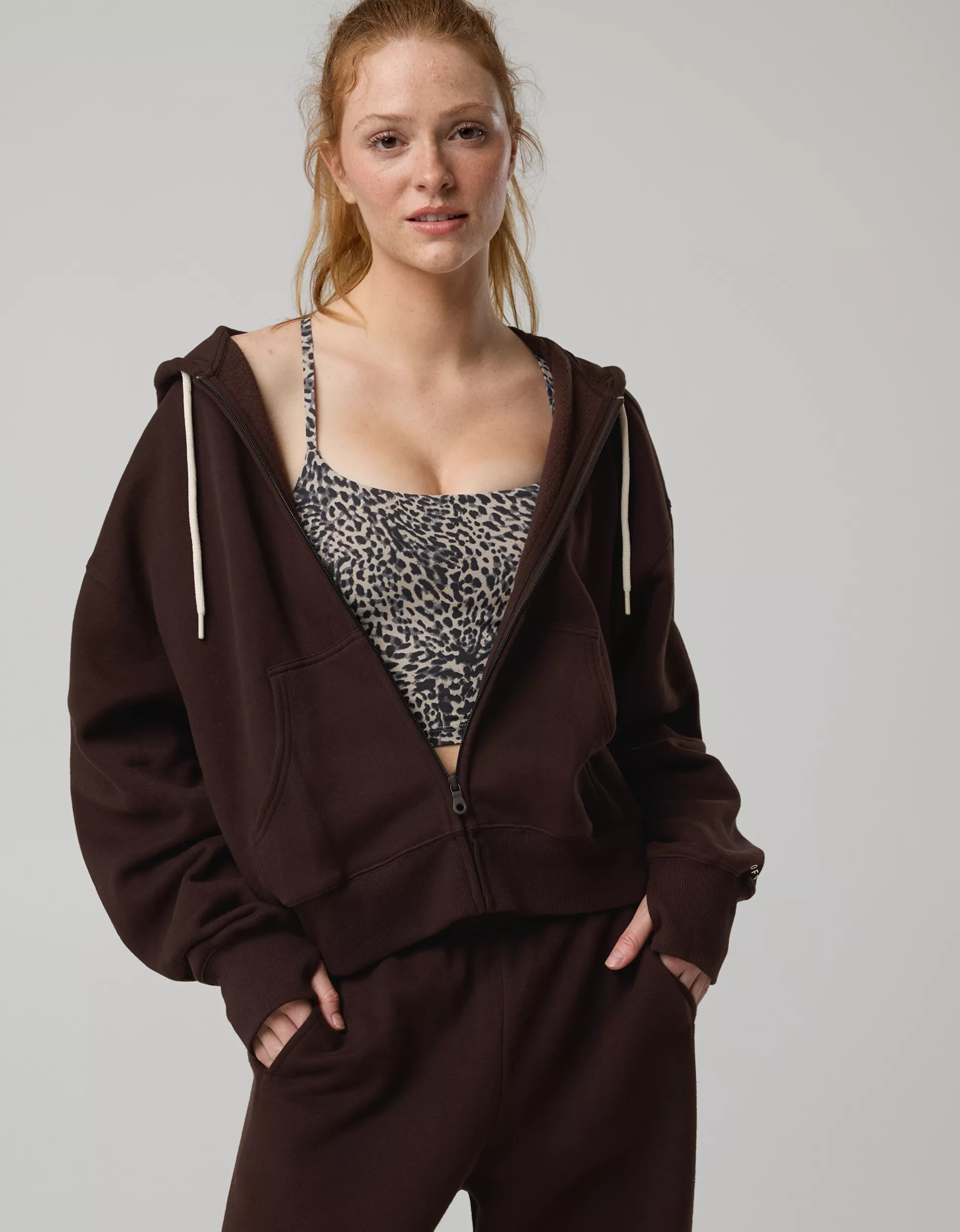 OFFLINE By Aerie Cloud Fleece Classic Full Zip Sweatshirt | American Eagle Outfitters (US & CA)