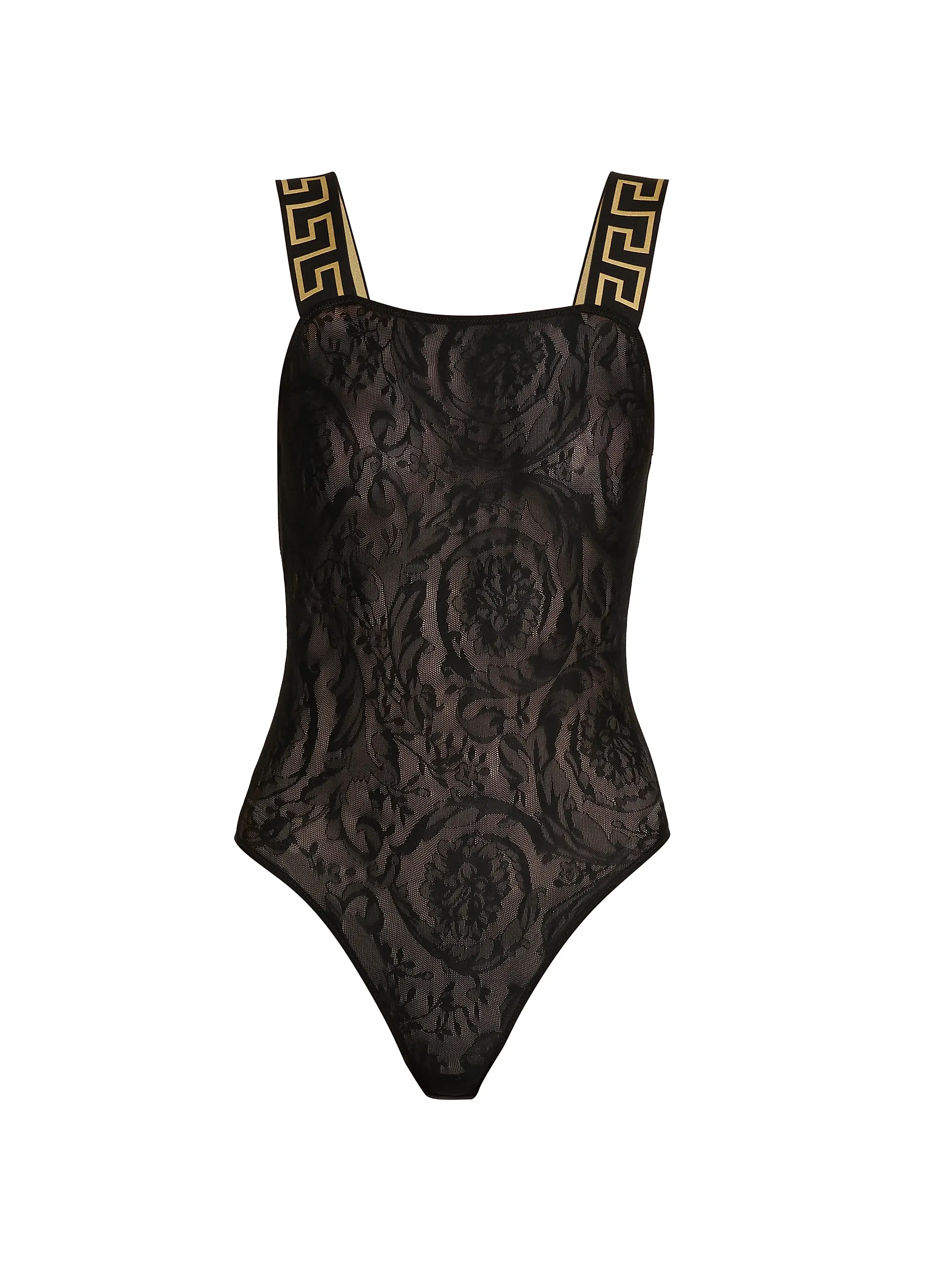Versace La Greca Lace Bodysuit | Saks Fifth Avenue | Saks Fifth Avenue