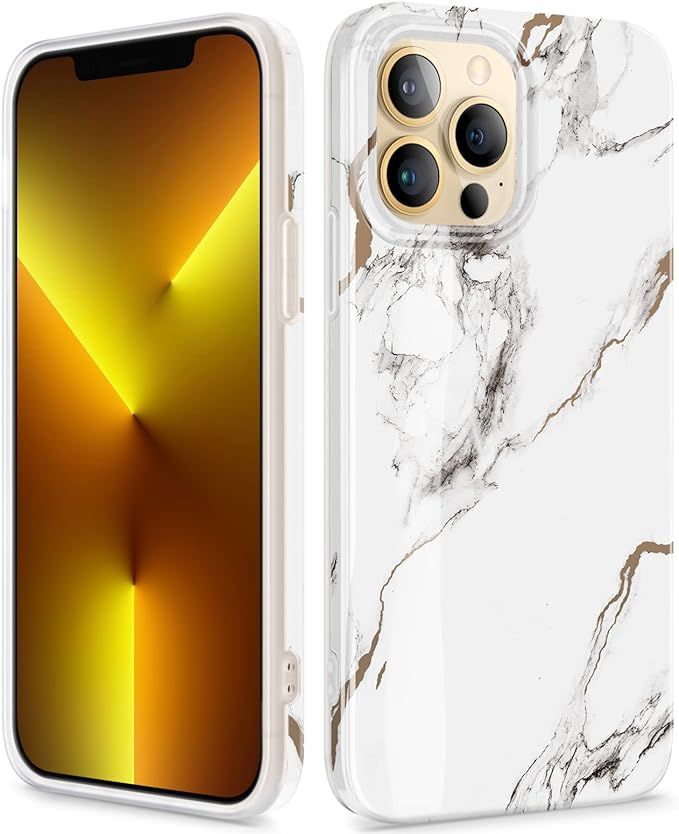 GVIEWIN for iPhone 13 Pro Max Case, Marble Soft TPU Shockproof Protective Case, Ultra Slim Thin G... | Amazon (US)