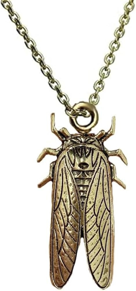 Retro Cicada Pendant Statement Necklace for Women Men Vintage Gothic Antique Gold Fly Insect Beet... | Amazon (US)