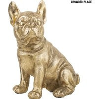 Gold Sitting Bulldog Figurine, Housewarming Gift For Animal Lovers, French Statue, Ornament, Desk Shelf Dog | Etsy (US)