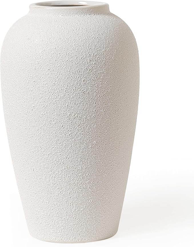 Kokrose Rustic Ceramic Table Vase, 11.8" Vintage Clay Tall Floor Ceramic Terracotta Vase for Tabl... | Amazon (US)
