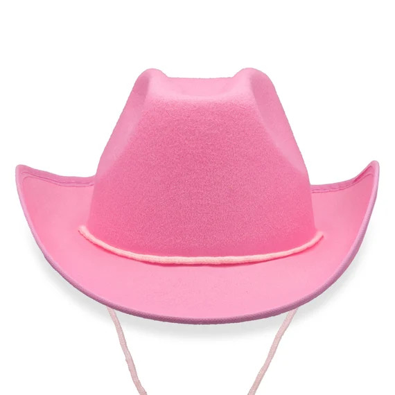 Plain Pink Cowboy Hat, Summer Hat, Country Western Bachelorette Gifts, Felt Wide Brim Hat, Bride ... | Etsy (US)