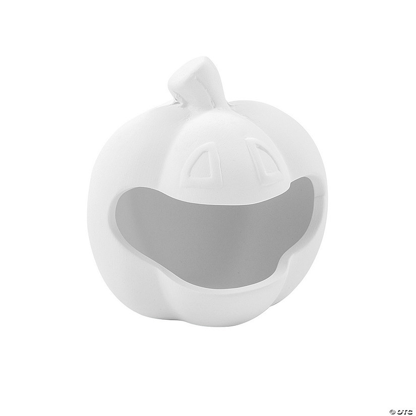 DIY Ceramic Open Mouth Pumpkin Tea Light Holders - 12 Pc. | Oriental Trading Company