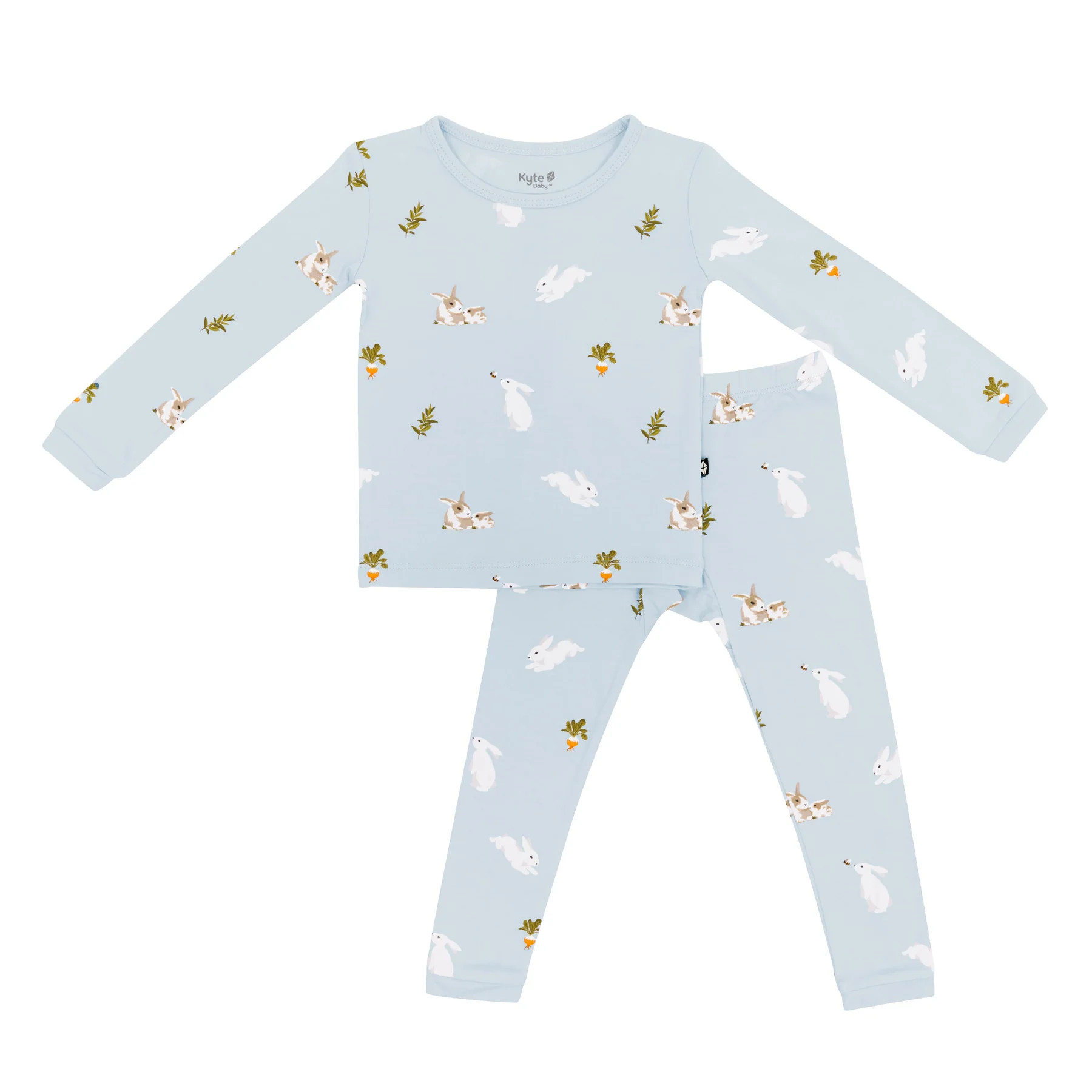 Long Sleeve Pajamas in Ice Rabbit | Kyte BABY