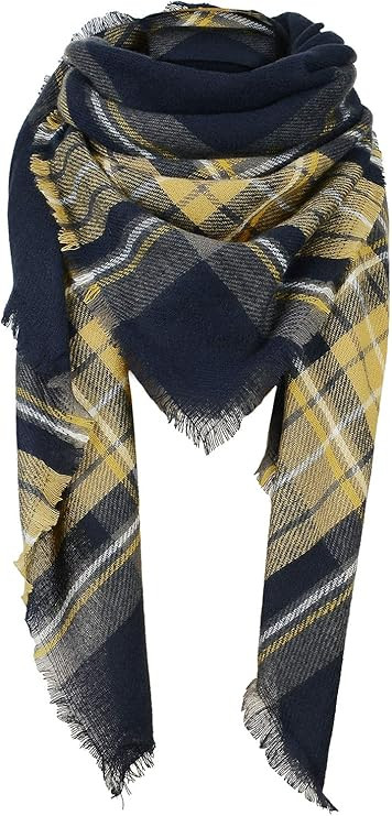 American Trends Women's Cozy Warm Winter Fall Blanket Scarf Stylish Soft Chunky Checked Giant Sca... | Amazon (US)