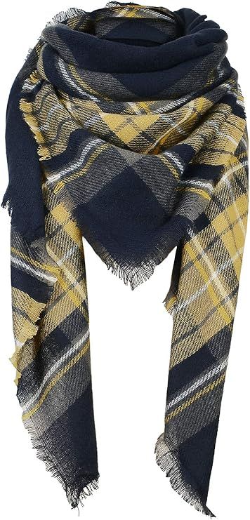 American Trends Women's Cozy Warm Winter Fall Blanket Scarf Stylish Soft Chunky Checked Giant Sca... | Amazon (US)