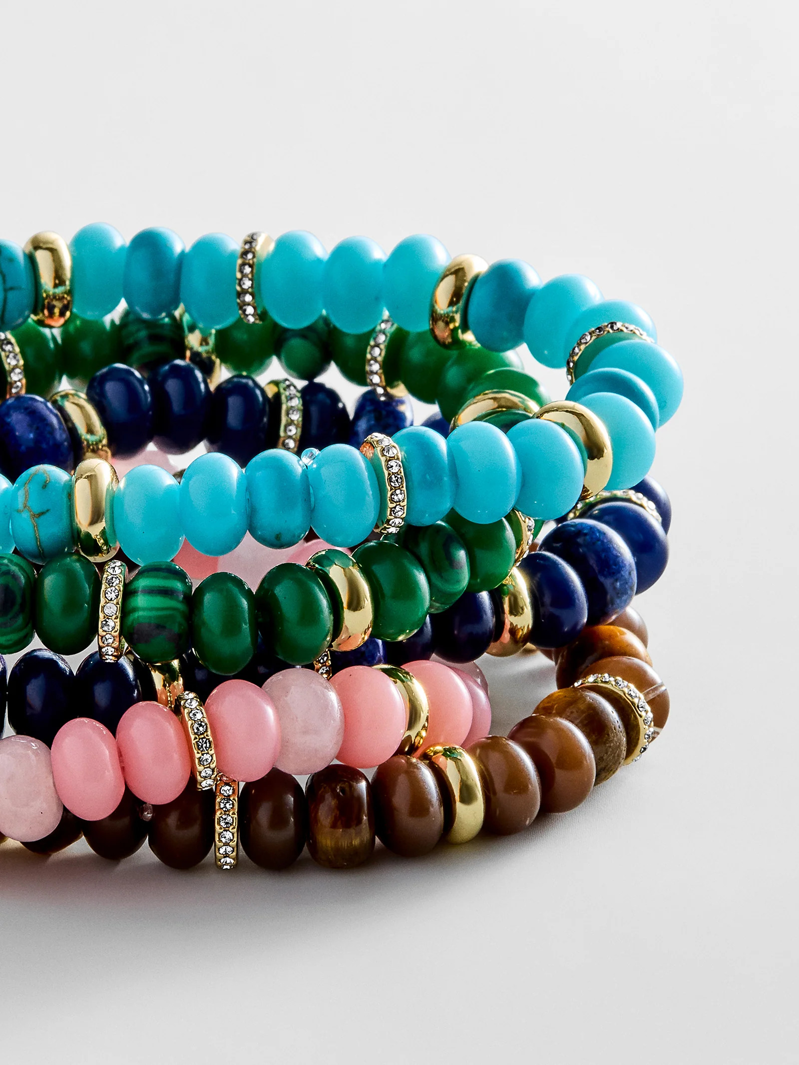 Kelly Semi-Precious Beaded Bracelet - Turquoise | BaubleBar