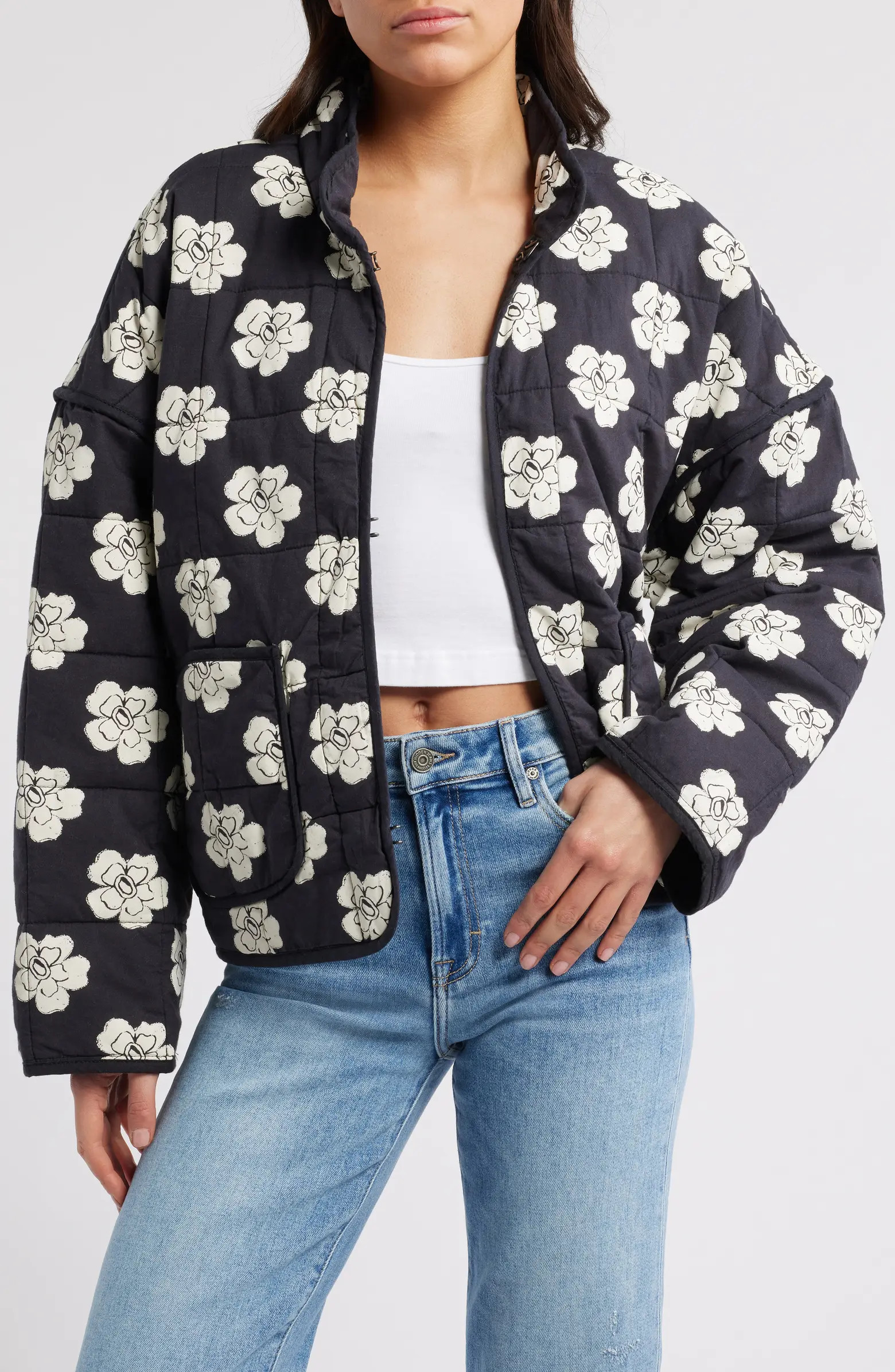 Free People Chloe Floral Print Jacket | Nordstrom | Nordstrom