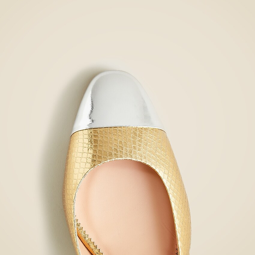 Millie ankle-strap heels in snake-embossed Italian leather | J. Crew US