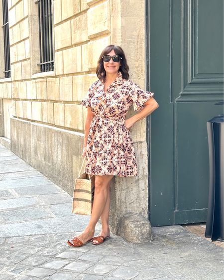 Another Paris outfit! I love the pattern of this dress, perfect for summer! 

#LTKtravel #LTKstyletip #LTKFind
