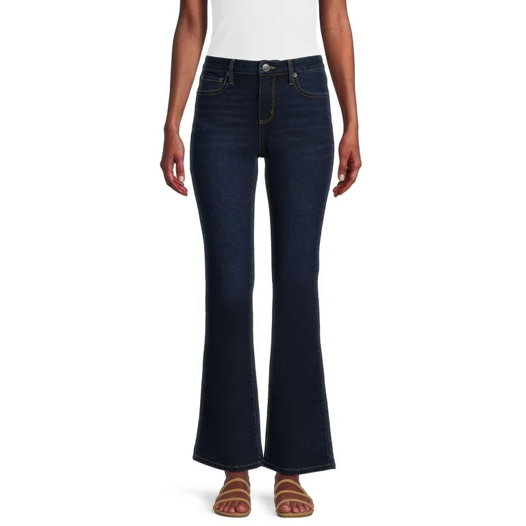 No Boundaries Juniors' Mid Rise Bootcut Jeans, Sizes 1-21 | Walmart (US)
