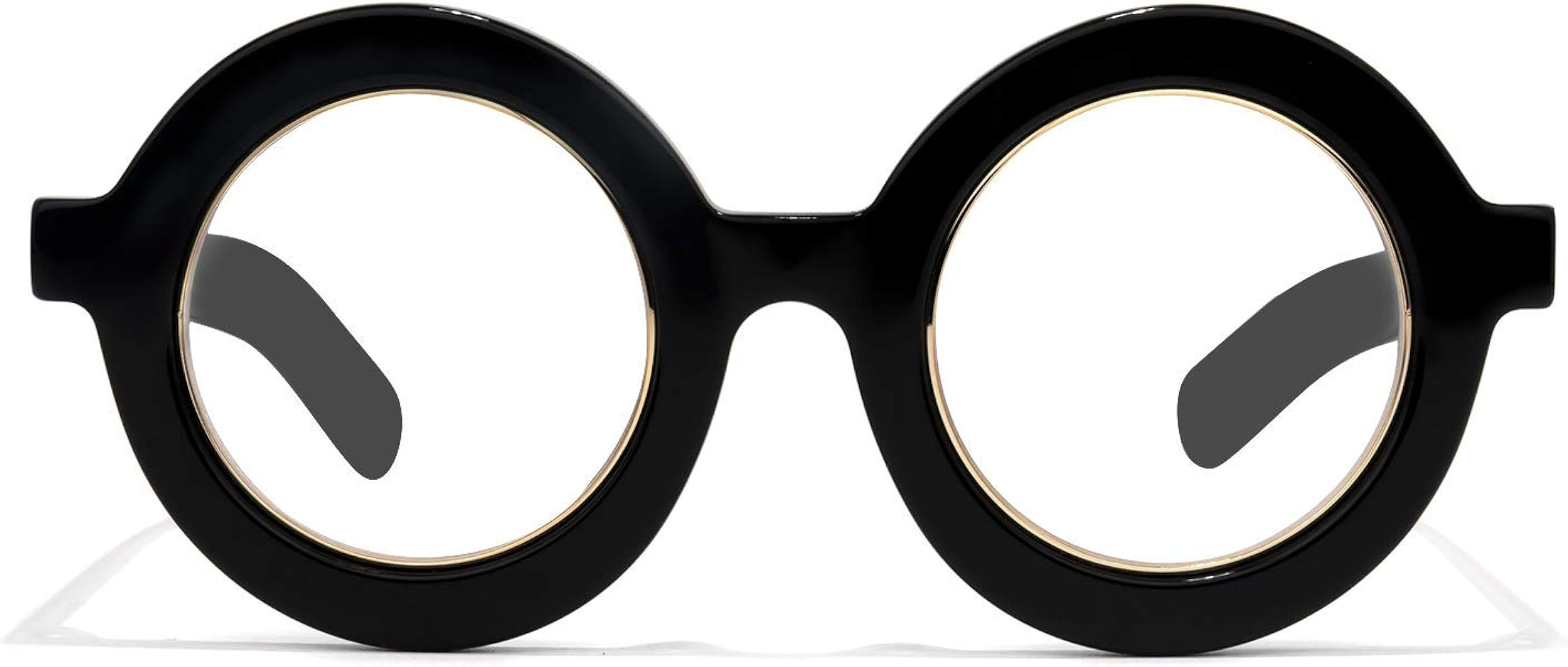 Zeelool Retro Thick Round Blue Light Blocking Glasses for Women Men Calhoun ZOA01776 | Amazon (US)