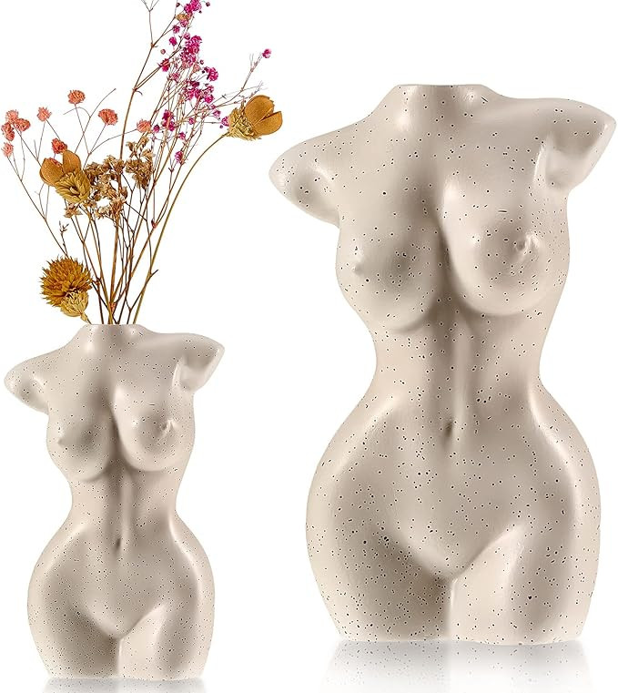 Body Vase Female Form Female Form Body Flower Vase Cute Bud Flower Vases Body Vase White Vase Mod... | Amazon (US)