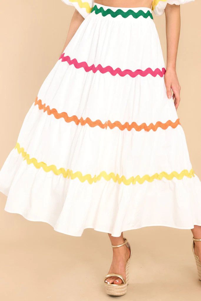 Summertime Sweetheart White Skirt | Red Dress 