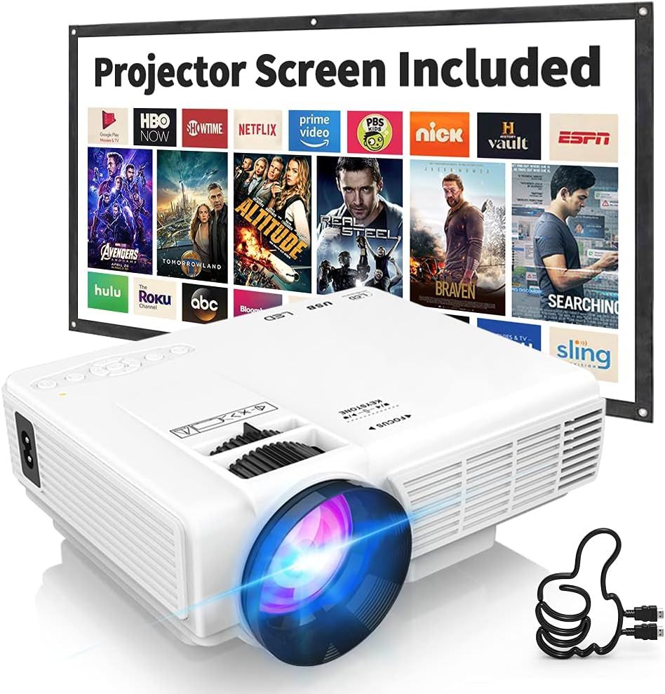 Latest Upgrade 7500Lumens Mini Projector for Outdoor Movies, Full HD 1080P 170" Display Supported... | Amazon (US)