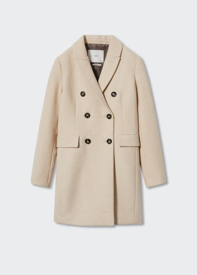 Wool double-breasted coat -  Women | Mango USA | MANGO (US)