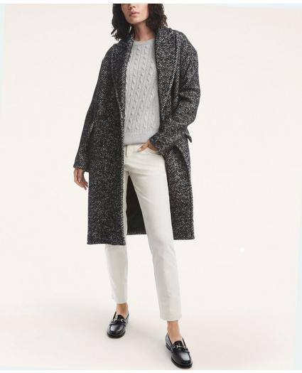 Wool Mohair Blend Double-Breasted Coat | Brooks Brothers