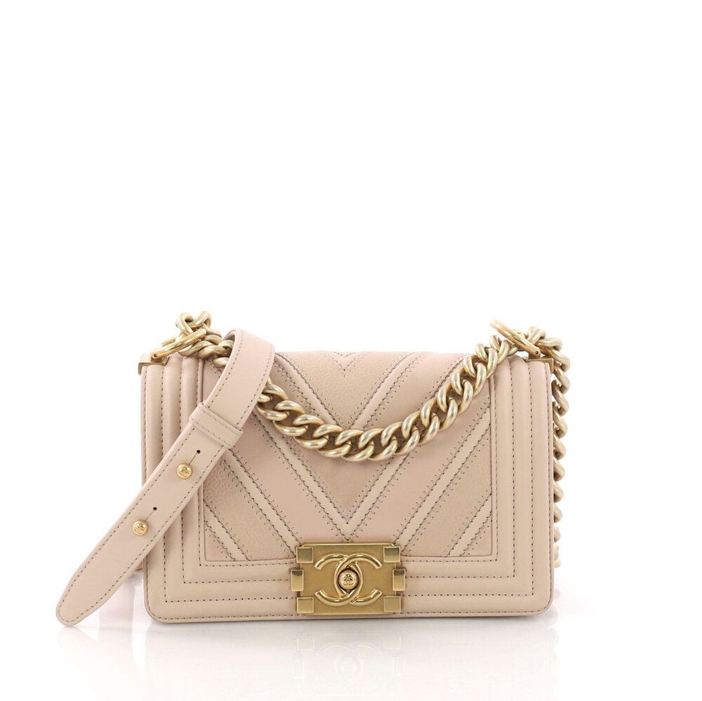 Details about   Chanel Boy Flap Bag Chevron Caviar and Calfskin Small | eBay US