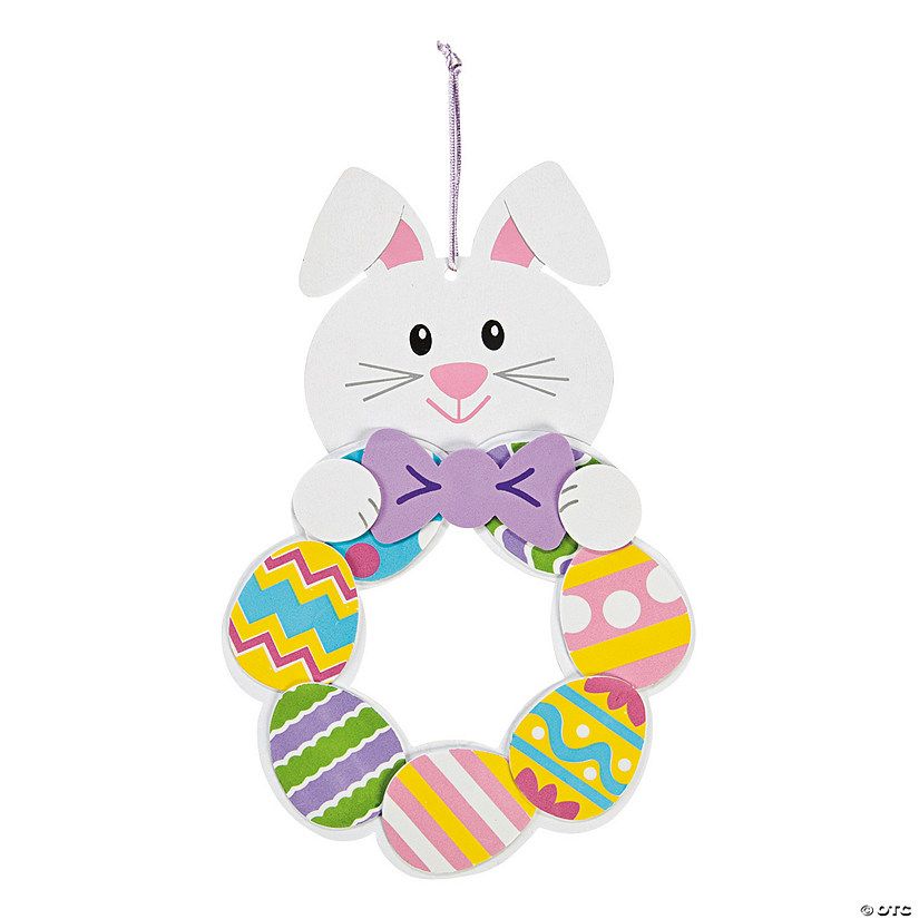 Easter Bunny Wreath Foam Craft Kit- Makes 12 | Oriental Trading Company
