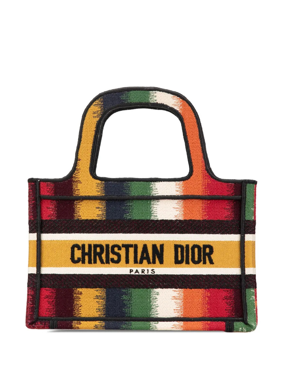 Christian Dior Pre-Owned 2020 Mini D Stripes Book Tote handbag - Yellow | Farfetch Global