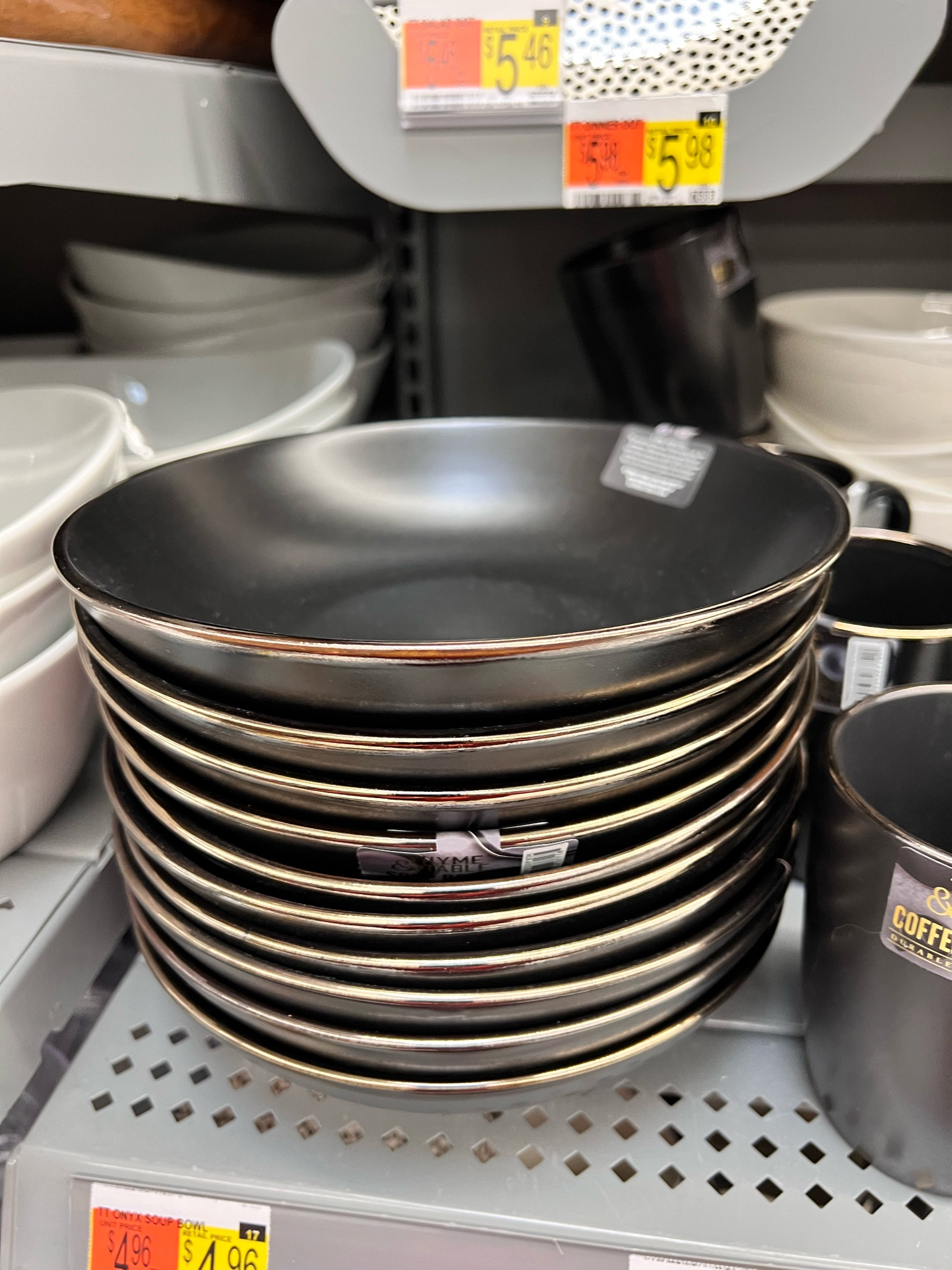 Thyme and table black with gold rim kitchen plates and bowl set. Also comes in white with gold

#LTKHalloween #LTKSeasonal #LTKhome